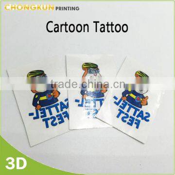 2016 cute kids tattoos cartoon temporary tattoo sticker