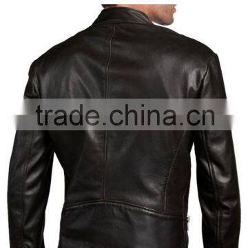 COOL AND STYLISH MENS LEATHER BIKER JACKET photo-2