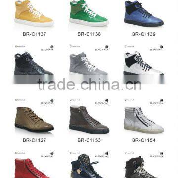 High top genuine leather men sneakers fashion high quality sneaker for man shoe