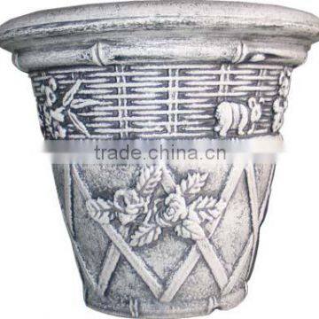 cheap wholesale chinese ceramic glazed flower pot painting designs