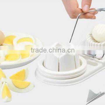 ABS+S/S 21.7*9.5*5.1 Kitchen tools double function egg slicer/plastic mulit cutting egg slicer