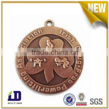 customized antique copper club sports medals