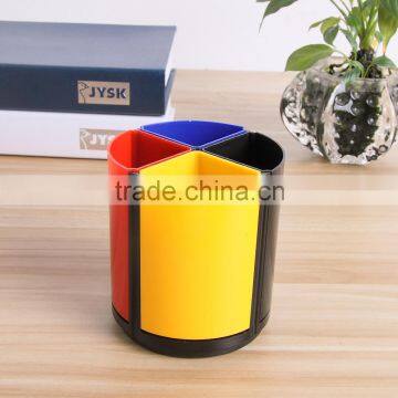 Office & school supplies colourful plastic pencil cup pen holder