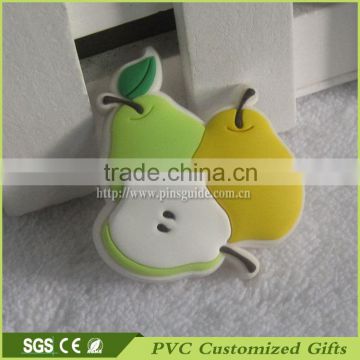 3d custom soft pvc cute fruit shaped rubber eraser for pen china wholesale