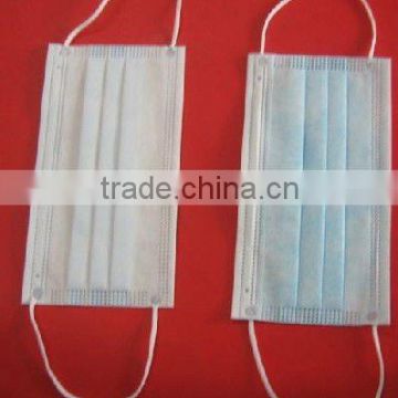 face mask with flexible nose bar and round ear loops