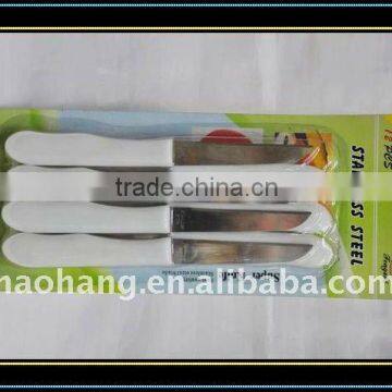 kitchen white handle knife 12pcs set,white handle kitchen knife set