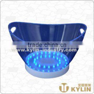 oval shape flashing led ice bucket