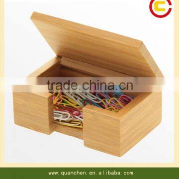 Bamboo business card holder box