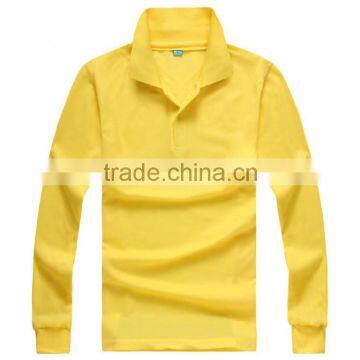 Customized Logo Printed Different Colored Long Sleeve 180G 100% Cotton Polo shirt