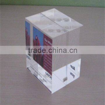 Cuboid Acrylic Picture Transparent Photo Frame for Sale