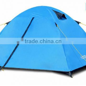 blue gree orange two person portable family travel camping tent