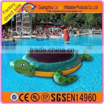 Tortoise Inflatable Water Trampoline Floating Water Bungee Bed