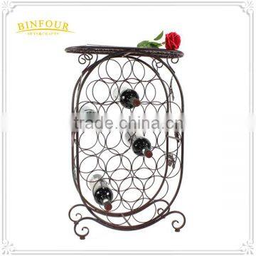 Promotional Novelty Bar Home Furniture Round Metal Wine Rack /stackable Metal Wine Rack photo-3
