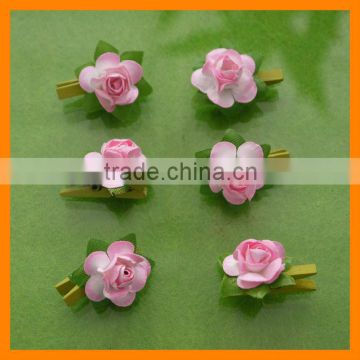 Wedding Wooden Peg With Paper Flower