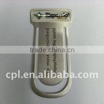 Business gift Printing metal aluminium / stainless steel bookmark bookmarker