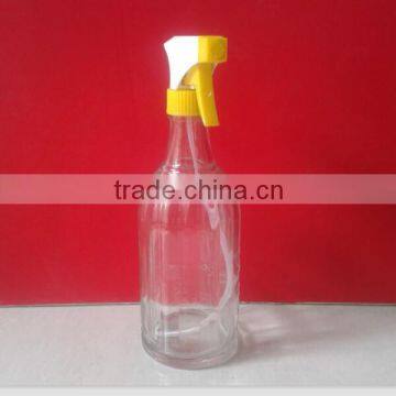 clear engraved 500ml plastic pump glass bottle for watering flowers