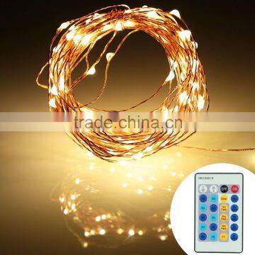 DC 12V 10M 100 Led Copper Wire Led String Fairy Lights Lamp With Adapter For Decoration Led String Lights+Remote Control