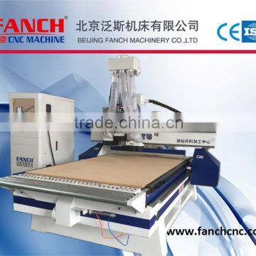 High speed cnc cutting machine woodworking machine 2 spindles 4.5KW with group drilling