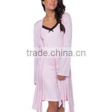 Women's 2 Piece Robe & Chemise Nightgown Sleepwear Set