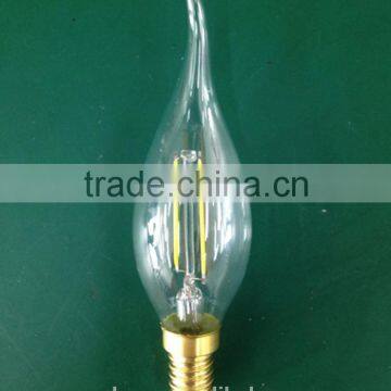 2014 new products 4w cob filament led bulb candle e14 base 360 degree CE ROHS