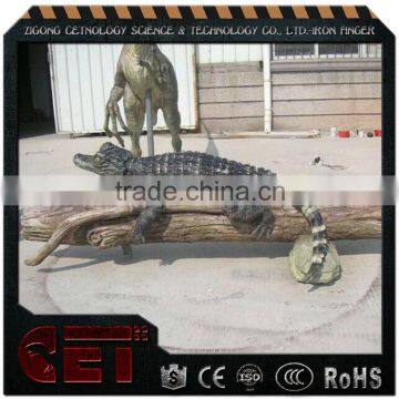 animated crocodile sculpture fiberglass animal figurines high simulated animal statue