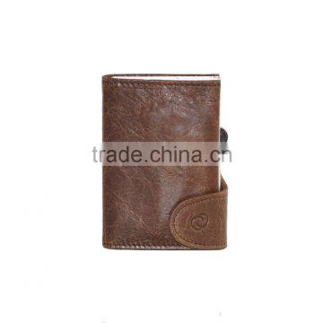 001 handcraft cardholder men slim credit card holder Dark Brown