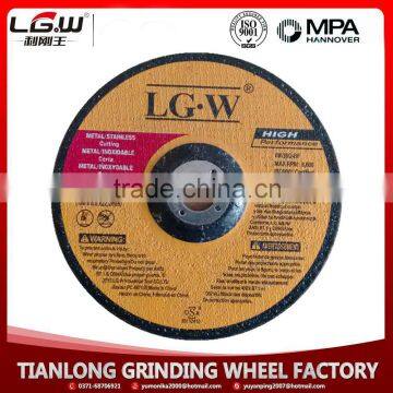 H544 180mm Black Resin Deoressed Center Grinding Wheel for Inox/metal photo-3