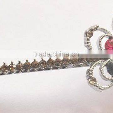 fashionable alloy crystal flower shape bobby pin