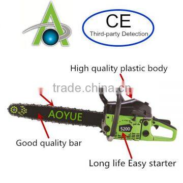 52cc ,5200 easy starter with ce certificate,long life easy starter,black guide bar