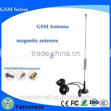 GSM/3G 900MHz 1800MHz 3dBi Outdoor Magnet Antenna SMA Male with 3M Black RG174 Cable for Car