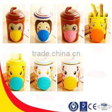 monkey cow mugs handle cup drinkware animals creative gifts