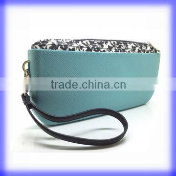 Zipper Closure Fashion Women Clutch Bag with PU handle