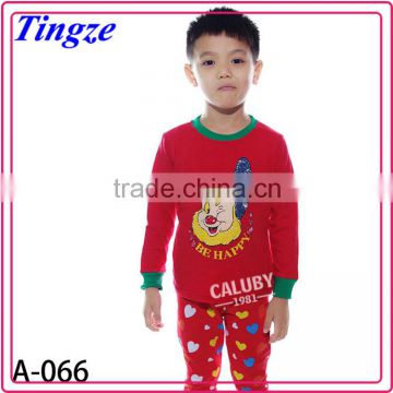 Wholesale newest long-sleeve two-pcs baby fashion cotton kids christmas pajamas child clothes