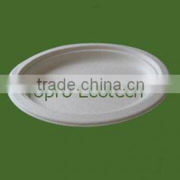 disposable tableware,oval plate,biodegradable plate,sugar cane plate,biodegradable tableware,disposable plate