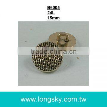 (#B6005/24L) 15mm gold plating buttons for lady garment
