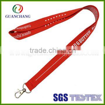 Colorful nylon screen printing lanyard with accessories