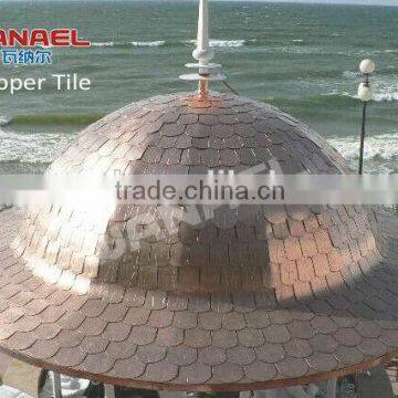 Factory sale copper roof shingle, fiber glass roof tile