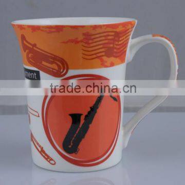 piano pattern music cup, music note mugs