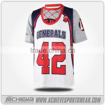 Custom Sublimation Lacrosse Shooting Shirt&dye Sublimation Lacrosse Jersey&sublimation Lacrosse Reversible Jerseys photo-2