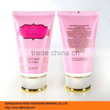 50ml silky hand and body lotion tube packaging with double arylic screw cap