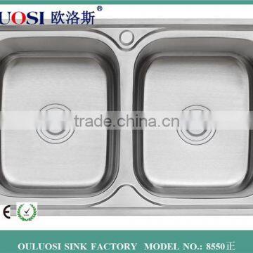 China model matt finish stainless steel topmount double bowl kitchen sink                        
                                                                                Supplier's Choice