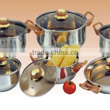 bakelite stainless steel cooking cookware induction compatible with spiral bottom