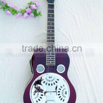 Weifang Rebon wine red colour Resonator acoustic guitar