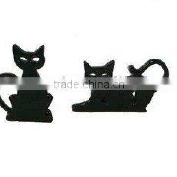 Ceramic Halloween Decoration Black Cat Tealight Holders