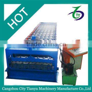 Step Steel Glazed Tile Roll Forming Machine, Different Shapes Roofing Panel