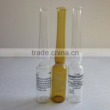 1ml printing injection brown glass ampoule