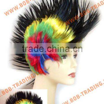 bob trading east asia football fan wig/hair cheap football fans wig