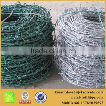 Barbed Wire/ Double Twisted Barbed Wire/PVC coated double strand double twisted barbed wire