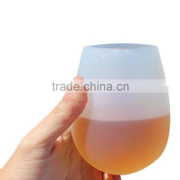 New Design Silicone Collapsible Outdoor Wine Glass Portable Glass For Wine For Picnics and Outdoor Parties