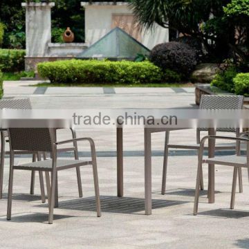 Aluminum dining set garden polywood furniture plastic dining set